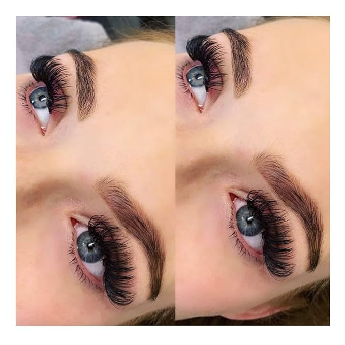 FADLASH Easy Fan Volume Lashes Multi Length Hybrid Volume Eyelash Extensions Black Self Fanning Lash Extensions Supplies (0.07-D, Camellia 10 11 12mm)