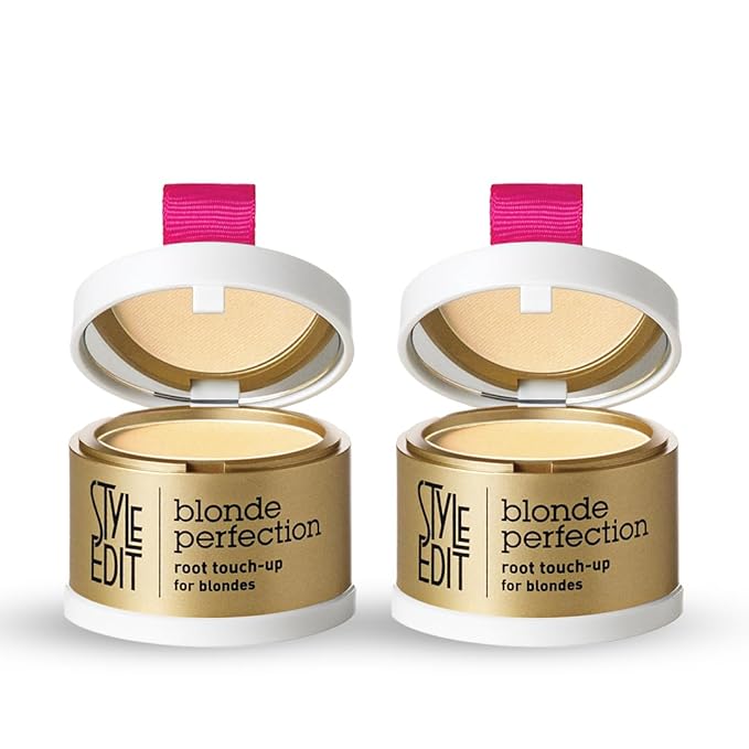 Root Touch Up Powder by Style Edit | Temporary Color for Dark Roots, Highlights, Grays and Thinning Hair | Mineral Infused 2 Pack