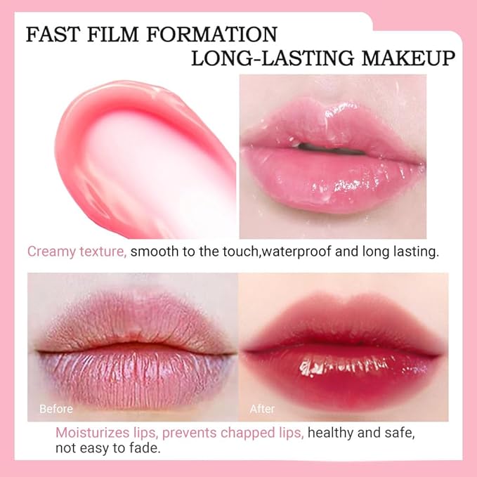 evpct 3Pcs Color Changing Lipstick Long Lasting Waterproof 24 Hours Original for Women, Peach Strawberry Black Red Cherry Pink PH Mood Permanent Color Changing Lipstick Lip Balm, labial magico