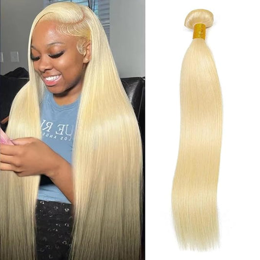 613 Hair Bundles Straight Hair Bundles Blonde Human Hair Bundle Unprocessed Brazilian 613 Straight Human Hair Bundles 22 Inch