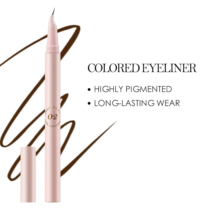 Boobeen Liquid Eyeliner Pen, Matte Eye Liner with Precision Tip, Long Lasting Eyeliner Pencil for Bold Eye Makeup, Glides on Smoothly