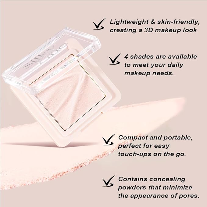 Contour & Highlighter Palette - Nude Pink Beige White Clear Natural Brightening, Non-Cakey Satin Finish for Flawless Sculpting (02# Nude Pink)