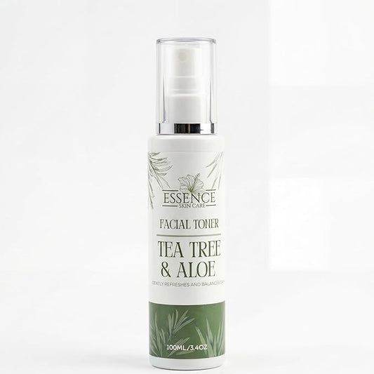 Essence Skin Care Tea Tree & Aloe Facial Toner, Hydrating Mist with Calendula Extract, Black Willow Bark, Salicylic Acid, Refreshing Spray for Balanced Skin, Pore Refining, Lightweight Formula