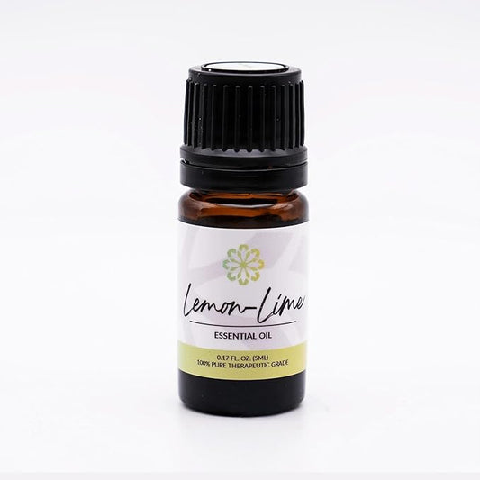 Essence Lemon-Lime Essential Oil – 100% Pure & Therapeutic Grade – Perfect for Aromatherapy, Diffusers & Recharging Essence Nasal Diffuser Rings – Natural Stress & Mood Support (5mL)