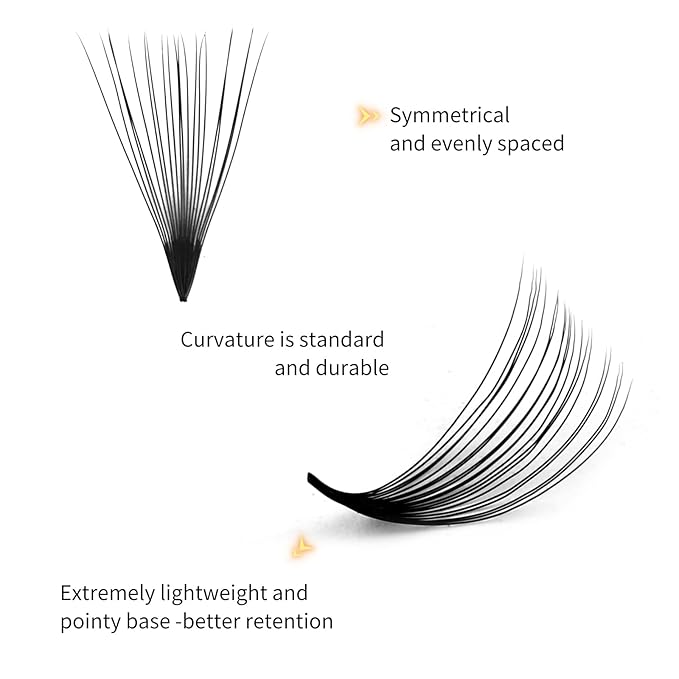Lash Extension 1000 20D Mixed Premade Fans Eyelash Extensions D Curl Promades Eyelash Volume Lash Extensions Loose Fans Pre Made Volume Lashes Pointed Base (20D-0.07D, 15-20mm)