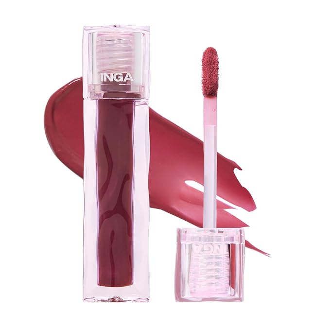 INGA Blurring Velvet Matte Lip Tint - Soft-Blur Matte Finish, Waterproof, Transfer-Proof, Long-Lasting Lip Stain, Lightweight Buildable Color with Hydrating Comfort (FIG ROSE)