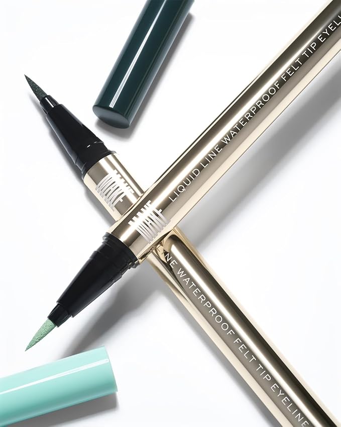 MAKE Beauty Liquid Line Waterproof Liquid Eyeliner Pen. Smudge-Proof Felt Tip for Precise Application of Lines, Wings, and Graphics. Long Lasting Eye Liner - Shade, Pink Star