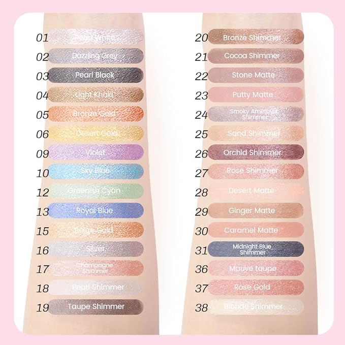 Kaely 2in1 Cream Eye Shadow Brightener Sticks for Eyes, Pencil Eyeshadow Applicator Stick Waterproof Pigmented, Eye Shadow Palette Highlighter Makeup, sombras para ojos, 02 Dazzling Grey Shimmer