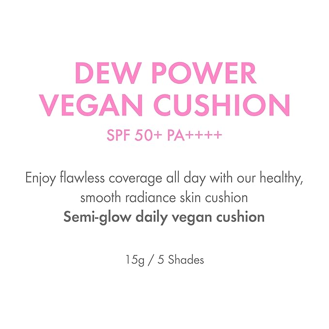 Amuse SEOUL Dew Power Vegan Cushion Foundation (02 HEALTHY) | Dewy, glow, long-lasting, double coverage, clean beauty, lightweight