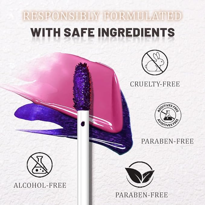 evpct Mauve Peel Off Lip Stain Tints with Tweezer, Matte Lipstick Lip Stain Gloss Long Lasting Waterproof for Women, Non-stick Cup Lipstick Peel Off High Pigmented 24 Hrs Original Lips Stains, 09