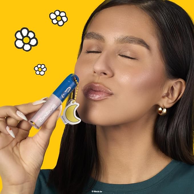 The Crème Shop Miffy Lip Oil with Key Chain and Miffy charms, Gloss Finish, Long Wear, Formulated with Jojoba Oil, Sunflower Oil to hydrate and plump lips, Korean formula - Dragonfruit