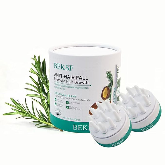 BEKSF Rosemary Hair Oil, a lightweight rosemary essential oil spray, suitable for all scalps and hair, free of parabens and sulfate surfactants, 15ml. (2, 10.5ml)