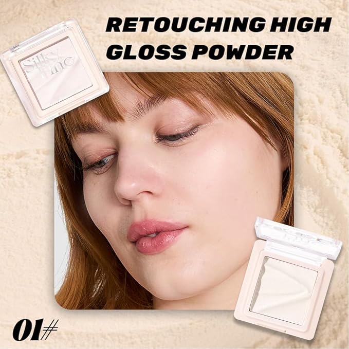 Contour & Highlighter Palette - Nude Pink Beige White Clear Natural Brightening, Non-Cakey Satin Finish for Flawless Sculpting (01# Milk Rice White)