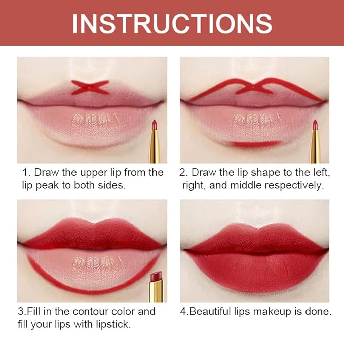evpct 3Pcs Nude Beige Light Brown Rose Gold Lip Liner and Lipstick Set for Women Matte 24 Hour Lipstick Pen and with Lip Liner Pencil Set Long Lasting 24 labial labiales mate 24 horas originales