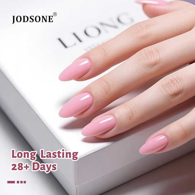 JODSONE Cherry Pink Gel Nail Polish 10ml Soak Off Rose Pink Nail Polish Long Lasting Salon Quality Dusty Roses Nail Art for Women, Low Odor Need U V Lamp Curing