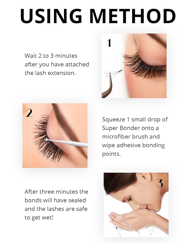Lash Bonder for Eyelash Extensions, Lash Retention Sealant Eyelash Lash Glue Super Bonder for Lash Extensions Glue Accelerator Cure Solution Lash Extension Lash Super Bonder -15ML