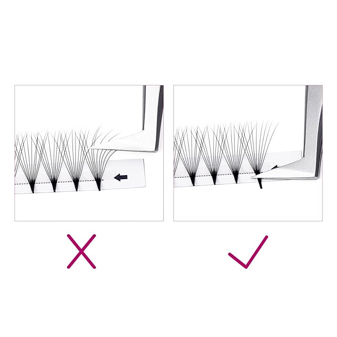 Lash Extension 10D Premade Volume Eyelash Extensions .05 .07 Thickness Premade Lash Fans Pointed Base Middle Stem Eyelash Extension Supplies(10D-0.07-D，15mm)