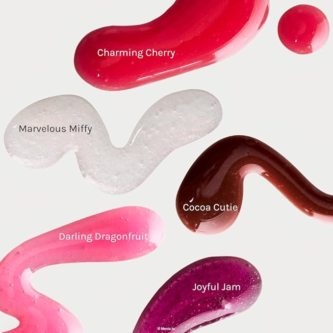 The Crème Shop Miffy Lip Oil with Key Chain and Miffy charms, Gloss Finish, Long Wear, Formulated with Jojoba Oil, Sunflower Oil to hydrate and plump lips, Korean formula - Dragonfruit