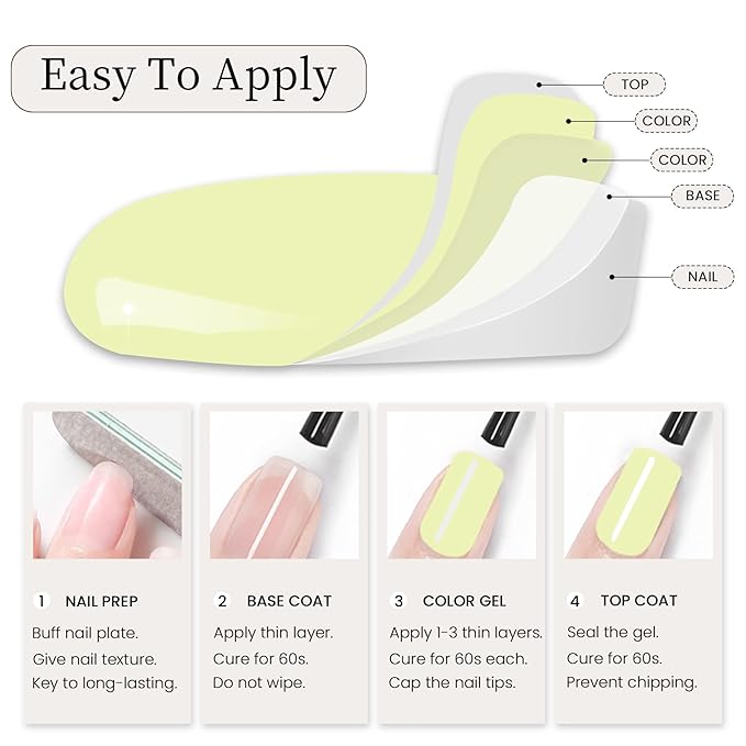 MAYCHAO 15ML Maize Yellow Gel Nail Polish 1Pc Pastel Light Yellow Gel Polish Soak Off UV LED Nail Polish Nail Art Starter Manicure Salon DIY at Home, 0.5 OZ
