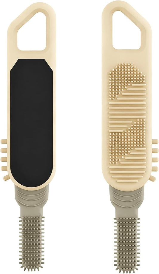 MVRPOWER Dry or Wet Foot Callus Remover - Dual-Sided Pedicure Tool with Hidden Brush & Non-Slip Grip for Home Salon Use