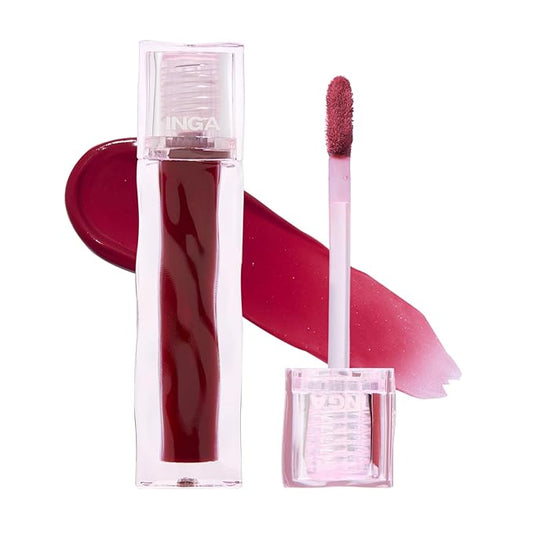 INGA Blurring Velvet Matte Lip Tint - Soft-Blur Matte Finish, Waterproof, Transfer-Proof, Long-Lasting Lip Stain, Lightweight Buildable Color with Hydrating Comfort (PLUM BAKE)