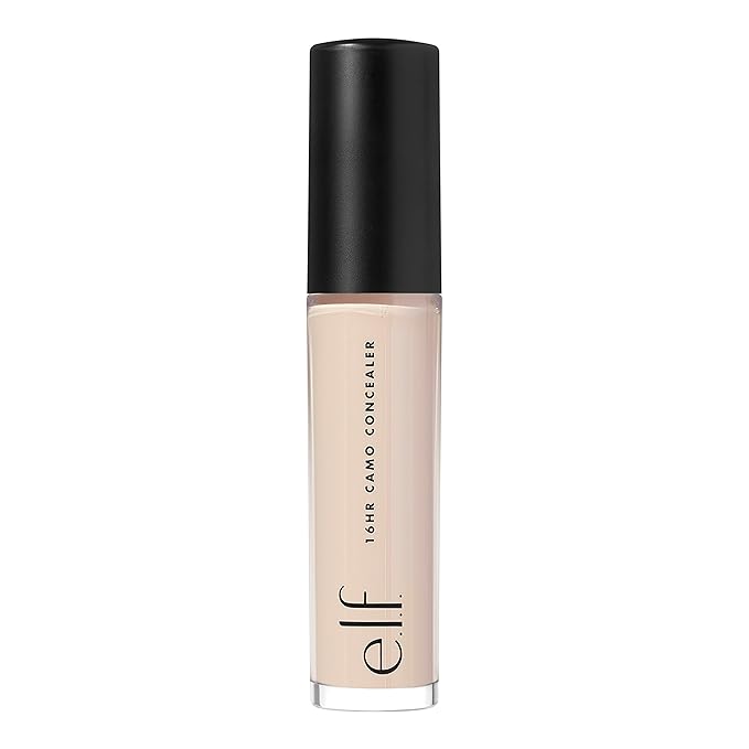 e.l.f. 16HR Camo Concealer, Full Coverage & Highly Pigmented, Matte Finish, Light Ivory, 0.203 Fl Oz