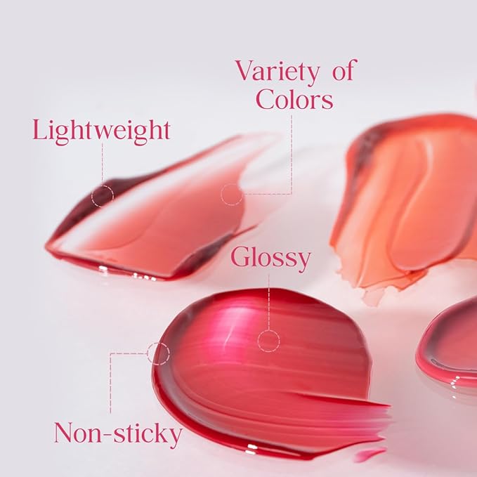 CLIO CRYSTAL GLAM TINT (017 CLASSIC APPLE), Glossy Finish, Lightweight, Weightless, Buildable, Glass-Like, Smoothing, Long-Lasting, Vivid, Transparent, Shiny, Moisturizing Lip Stain, Korean Lip Tint