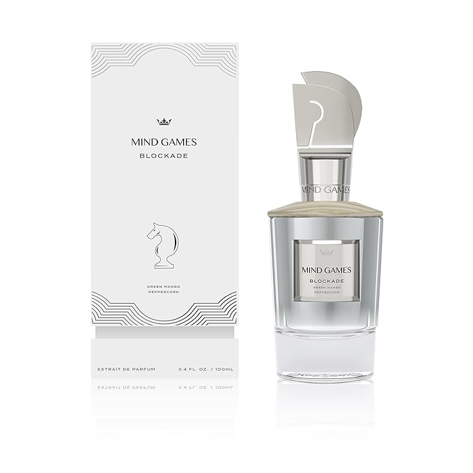 MIND GAMES Blockade - Luxury Perfume with Notes of Pink Pepper, Lavender, Patchouli & Ambrostar - Elegant Extrait de Parfum for Women & Men - Woody & Fruity Perfume - 100 mL/3.4 oz