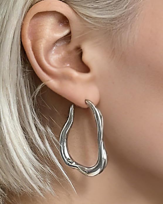 Gold Earrings for Women Trendy, Chunky Gold Huggie Stud Hoop Hypoallergenic Earrings, Jewelry Gifts for Best Friend