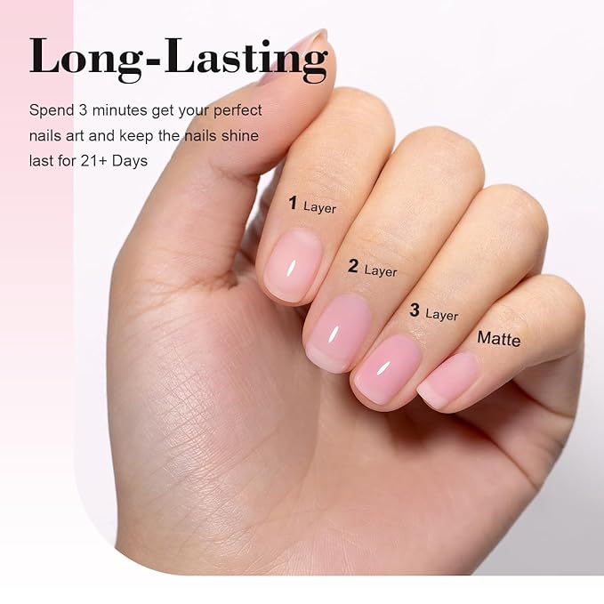 RARJSM Nude Gel Nail Polish Pale Purple Pink Sheer Neutral Skin Tone Color Ice Jelly Pink Gel Polish Transparent Nail GelPolish Soak off UV LED Cured for Home Salon DIY Manicure 15ml Single Bottle