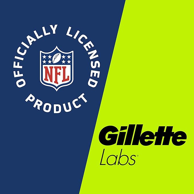 Gillette Labs Special NFL Bengals Edition Shaving Razor for Men - 1 Handle, 4 Razor Blade Refills & Magnetic Stand, GilletteLabs with Exfoliating Bar