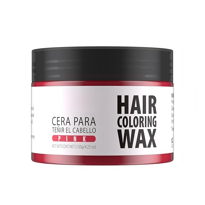 Gowwim Hair Wax Color, Temporary Hair Dye Color Wax Natural Hold & Non - Greasy for Women & Men 4.23 Oz Pink