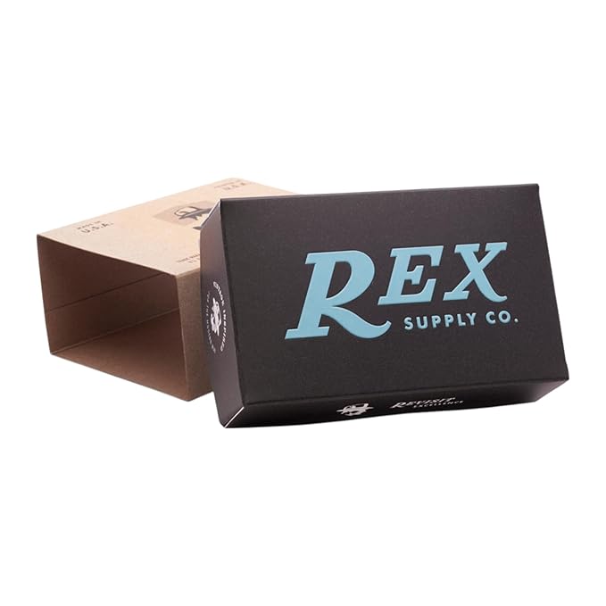 Rex Supply Co. Envoy XL Stainless Steel Double Edge Safety Razor – Long Handle 3-Piece Razor | Made in USA | Premium Fixed Blade Wet Shaving Razor for Men | Smooth, Comfortable & Close Shaves