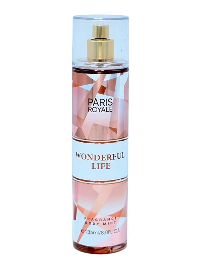 Paris Royal Wonderful Life Body Mist for Women, 8 Fl Oz - Joyful Fruity Floral Fragrance - Uplifting & Vibrant Body Spray (Wonderful Life)