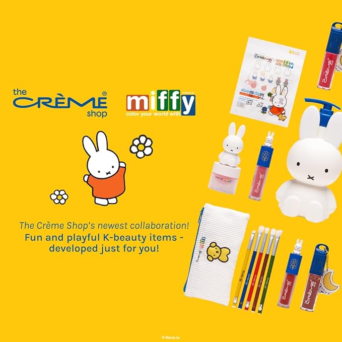 The Crème Shop Miffy Lip Oil with Key Chain and Miffy charms, Gloss Finish, Long Wear, Formulated with Jojoba Oil, Sunflower Oil to hydrate and plump lips, Korean formula - Dragonfruit