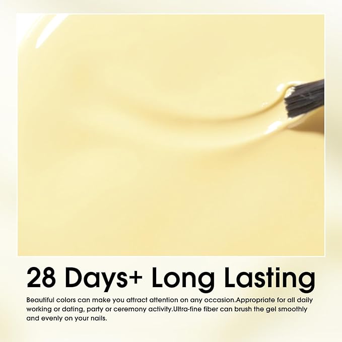 VENALISA Yellow Gel Nail Polish 1 Pcs Pastel Yellow Color Gel Polish UV Soak Off DIY at Home Manicure Salon Nail Art For Girls Women