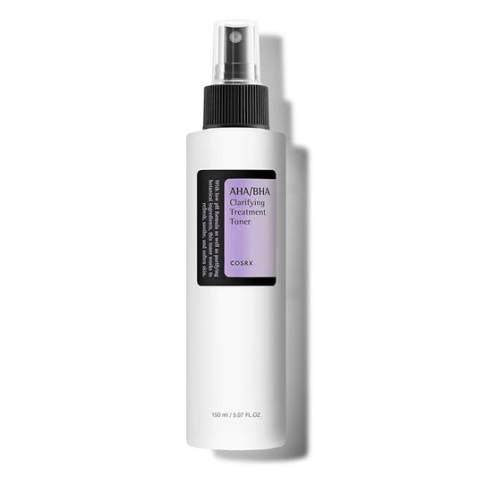 COSRX AHA/BHA Treatment Toner 5.07 fl.oz/ 150ml, Facial Exfoliating Spray for Whiteheads, Pores, & Uneven Skin, Korean Toner, Not Tested on Animals, Korean Skin Care