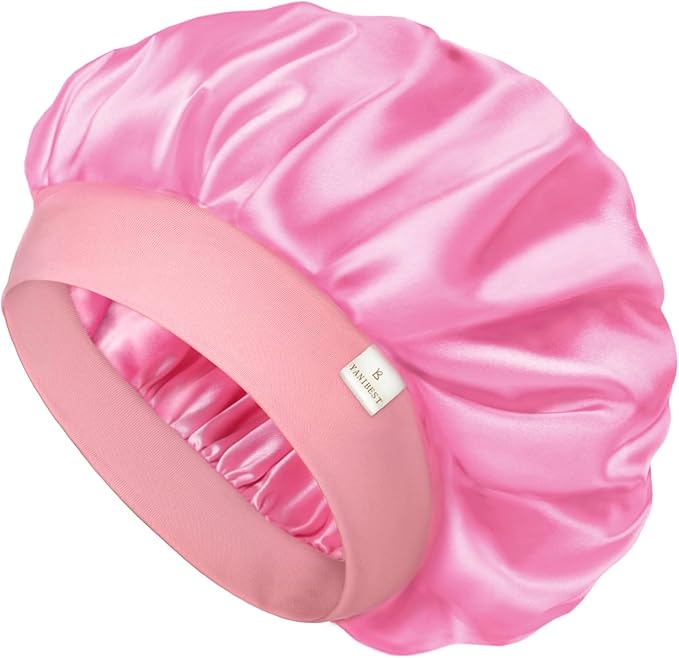 YANIBEST Silk Bonnet for Men Women Hair Bonnet for Sleeping Double Layer Satin Bonnet for Natural Curly Hair Unisex Sleep Cap