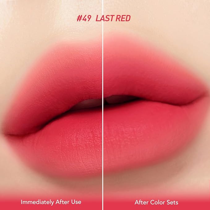Peripera Ink The Velvet Lip Tint - High Pigment Color, Longwear, Weightless, Gluten-Free, Paraben-Free (049 Last RED)