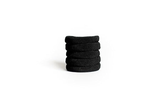 Soft Elastic Hair Ties | No Damage Hair Ties for Thick Hair | Seamless, Non-Slip, Comfortable & Durable Elastic Hair Bands for Women's Hair | Unbreakable & Stretchy Pack of 5 Black