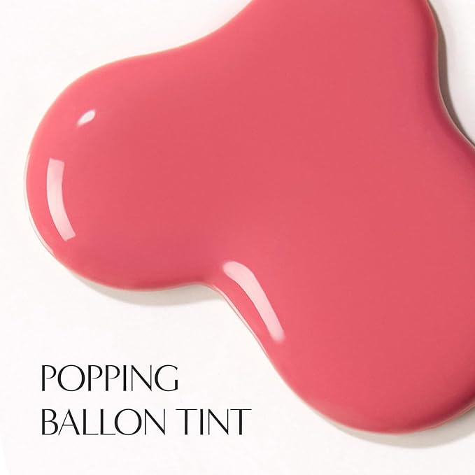 Laka Popping Balloon Lip Stain, 4.5g/0.15oz, Glossy Plumping Lip Tint, Moisturizing, Non-Sticky Texture for All-Day Hydration, Vegan, K-Beauty (#992 Attitude)