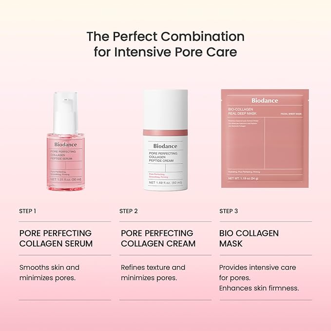 BIODANCE Pore Perfecting Collagen Peptide Cream, Hydrating, Plumping, Pore Care, Firming Facial Moisturizer, Korean Skin Care, Gifts for Women | 1.69 fl.oz, 50ml