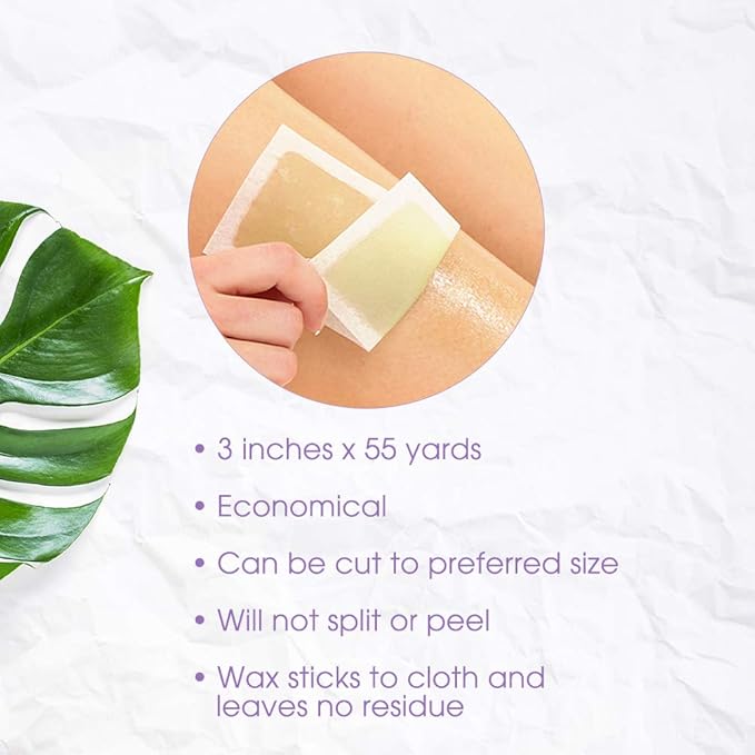 Satin Smooth Non-Woven Waxing Cloth Roll, 3 in x 55 yards