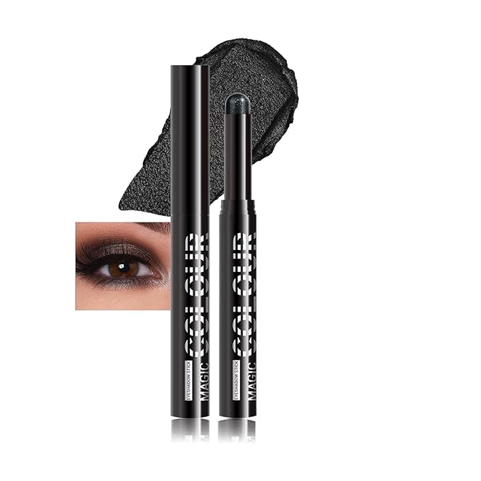 Waterproof Instant Set Shimmer Cream Eyeshadow Stick, Creamy Texture, Long-Lasting, Glitter Boosted, Perfect for Beginners & Models, Multiple Shades Available(17#)
