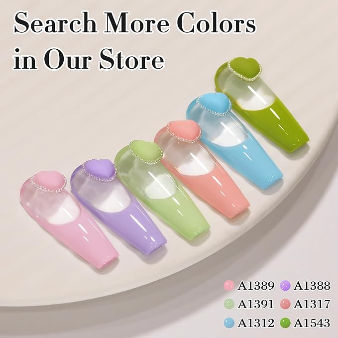 Double Rhythm 0.50 OZ Gel Polish Same Color Same Bottle Golden Round Translucent Hema Free Neutral Natural Milky 15 ML Jelly UV Polish Art DIY at Home (Pastel Pink Orange-C1317)