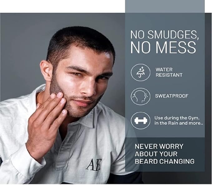 VOID Homme Gray Beard Pencil Filler for Men, Set of 4 - Instantly Covers Bald Spots & Thinning Hair, Waterproof, Sweat & Smudge-proof, Undetectable Hair Loss Solution for Gray Beards, Natural Look