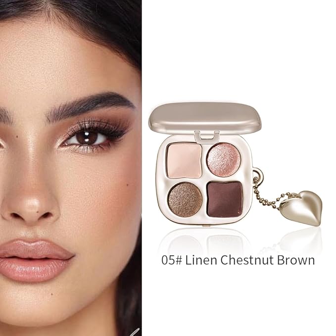 Eyeshadow Palette Multi-Finish , Matte Shimmer Metallic Eye Brightening Palette with Silky Smooth Powder, Fine Shimmer Duochrome Sparkle, Long-Lasting Blendable Shadows for Aegyo-Sal Highlight-5#