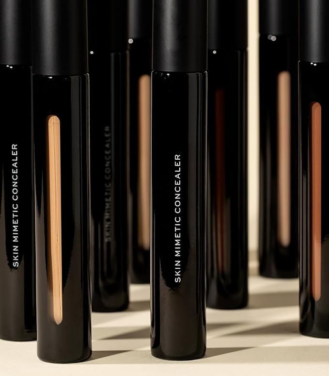 MAKE Beauty Skin Mimetic Concealer Buildable Medium Coverage Hydrating Concealer for Dark Circles Spot Concealing Brightening Crease-Free, Including Mature Skin. Radiant Finish. 18 Deep Neutral