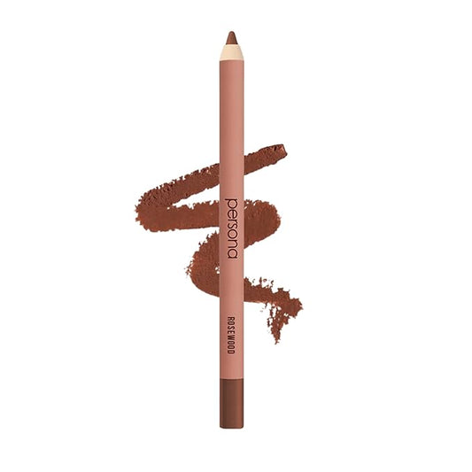 PERSONA Cosmetics Lip Liner | Creamy, Long-Wear Matte Pencil with Jojoba Oil | Hydrating & Easy to Apply | Shapes, Defines & Contours Lips | Vegan, Cruelty-Free, Paraben-Free | Made in USA, Rosewood