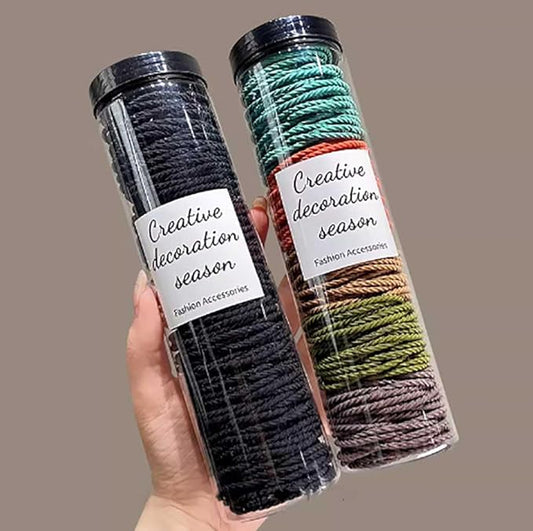 Elastic Hair Ties, Thick Seamless Hair Bands No Damage Soft Ponytail Holders Hair Accessories for Girls Women (D 200 Pieces,One Size)